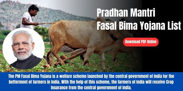 Pradhan Mantri Fasal Bima Yojana List 2025